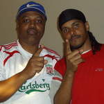 Clinark and Troy Anthony Bermuda Studio Ivibez after voicing tune for Clina