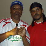 Clinark and Troy Anthony After Voicing at Ivibez Studio Bermuda March 2008
