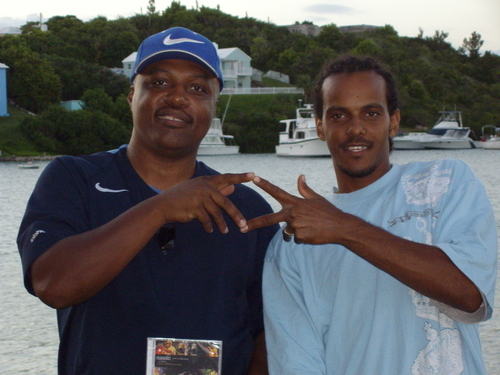 Clinark and Troy Anthony Greeting at His Yard Bermuda Aug 2007